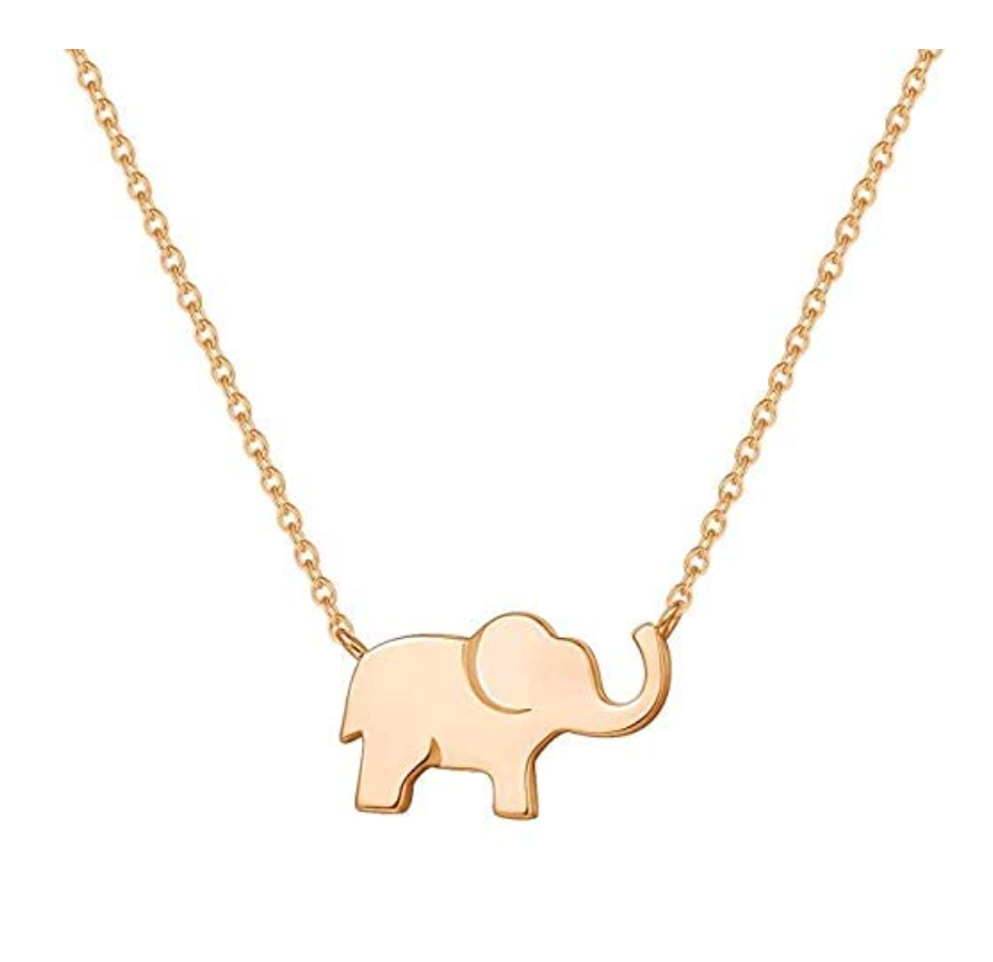 Small Lucky Elephant Pendant Necklace Elephant Jewelry Chain Gift 925 Sterling Silver 18in.