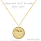 Elephant Medallion Necklace Elephant Pendant Jewelry Lucky Chain Gift Gold Color 18in.