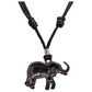 Rope Cord Elephant Necklace Elephant Pendant Jewelry Lucky Chain Gift Silver Color 18in.
