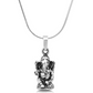 Ganesh Elephant Necklace Ganesha Pendant Jewelry Hindu Lucky Chain 925 Sterling Silver 18in.