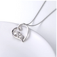 Mother & Child Heart Elephant Family Necklace Baby Elephant Pendant Jewelry Lucky Simulated Diamond Chain 925 Sterling Silver 18in.