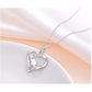 Baby & Mom Heart Elephant Love Necklace Elephant Pendant Jewelry Lucky Simulated Diamond Chain 925 Sterling Silver 18in.