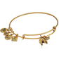 Charity by Design Elephant Bangle Bracelet Lucky Elephant Jewelry Gold Silver Color Adjustable Bracelet