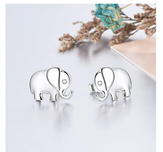 Cute Elephant Earrings Lucky Elephant Jewelry 925 Sterling Silver Earring