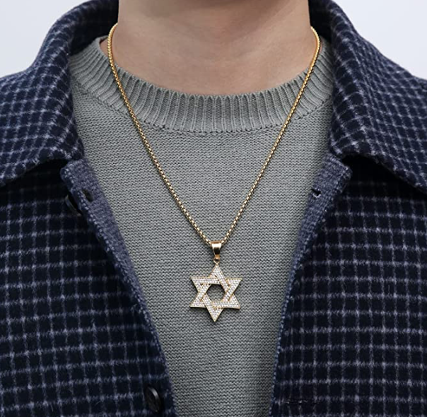 Diamond Jewish Star Necklace