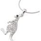 Diamond Kangaroo Necklace Kangaroo Pendant Australian Jewelry Chain Birthday Gift 18in.