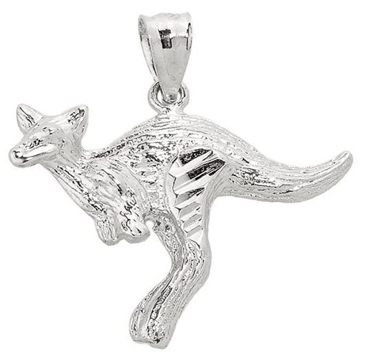 925 Sterling Silver Kangaroo Pendant Australian Jewelry Hopping Kangaroo Birthday Gift