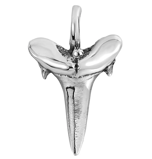 925 Sterling Silver Small Shark Tooth Pendant Lucky Mini Shark Tooth Charm Birthday Gift