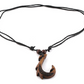 Hawaiian Fish Hook Pendant Beaded Rope Cord Maori Tribal Necklace Lucky Charm Chain Birthday Gift 18 - 30in.