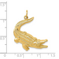 14K Gold Crocodile Pendant Alligator Charm Gator Jewelry Birthday Gift
