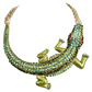 Large Green Alligator Collar Necklace Crocodile Statement Charm Diamond Chain Choker Gator Jewelry Birthday Gift 18in.