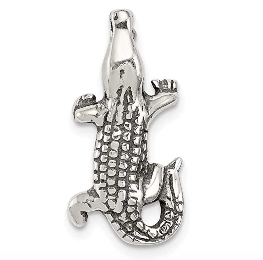 Alligator Pendant Crocodile Charm Gator Jewelry Birthday Gift 925 Sterling Silver