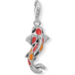 Cute Koi Fish Charm  Bracelet Pendant Asian Chinese Japanese Jewelry Fisherman Birthday Gift 925 Sterling Silver