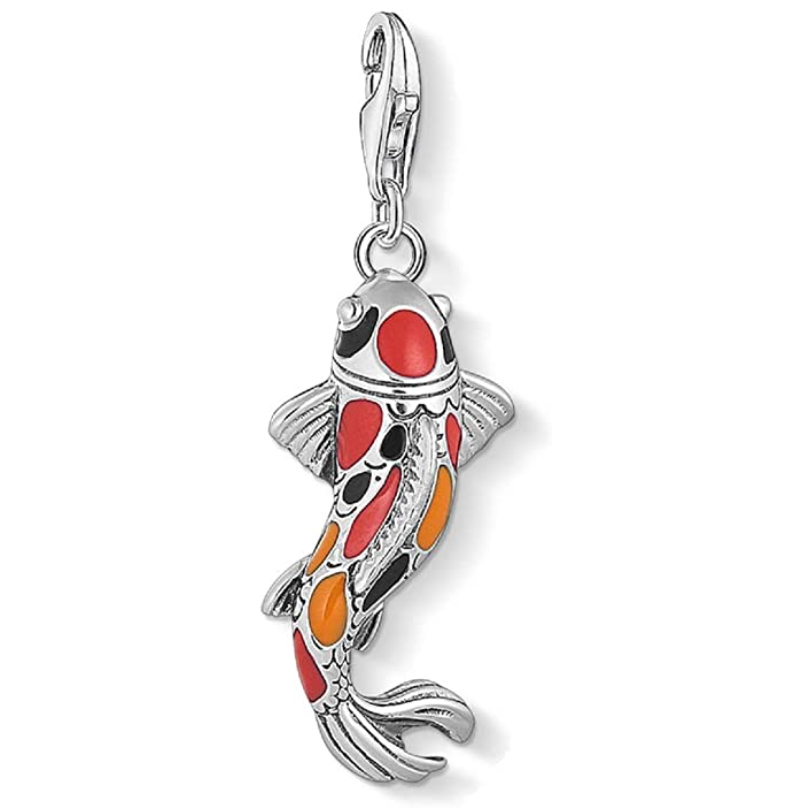 Cute Koi Fish Charm  Bracelet Pendant Asian Chinese Japanese Jewelry Fisherman Birthday Gift 925 Sterling Silver