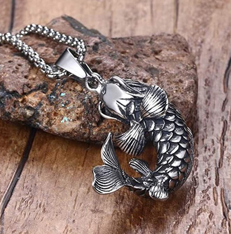 Koi fish necklace/ enamel and sterling silver. Vintage | Flickr