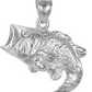 Open Mouth Sea Bass Fish Necklace Sea Bass Pendant Jewelry Fisherman Birthday Gift 925 Sterling Silver Chain 18in.