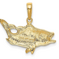 14K Gold Sea Bass Pendant Charm Bracelet Sea Bass Fish Jewelry Fisherman Birthday Gift