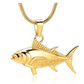 Silver Gold Tuna Fish Pendant Urn Ashes Keepsake Memorial Cremation Bass fish Necklace Trout Fish Jewelry Birthday Gift 925 Sterling Silver Chain 22in.