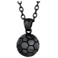 Gold Silver Black Soccer Ball Necklace Pendant Set Soccer Ball Stainless Steel Chain Birthday Gift 24in.