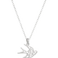 Cute Filigree Dove Necklace Pendant Dove Bird Jewelry Lucky Chain Birthday Gift 925 Sterling Silver 20in.
