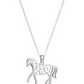 Cute Filigree Horse Pony Necklace Pendant Horse Pony Jewelry Lucky Chain Birthday Gift 925 Sterling Silver 20in.