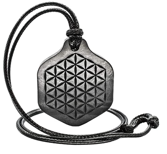 Flower of Life Necklace Crystal Merkaba Star Tetrahedron Healing Reiki Wand Pendant Wond Chain Sacred Geometry Kabbalah Seed of Life Jewelry 28in.