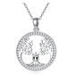 Tree Of Life Cow Diamond Necklace Pendant Baby Cow Jewelry Lucky Chain Birthday Gift 925 Sterling Silver 20in.