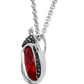Red & Black Ladybug Necklace Diamond Pendant Laby Bug Jewelry Lucky Chain Birthday Gift 925 Sterling Silver 20in.