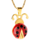 Ladybug Memorial Necklace Pendant Ashes Locket Cremation Ladybug Jewelry Lucky Chain Birthday Gift Stainless Steel 20in.