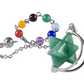 Star Tetrahedron Necklace Pendulum Crystal Merkaba Healing Reiki Wand Pendant Wond Chain Sacred Geometry Kabbalah Jewelry