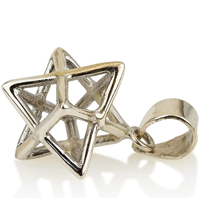3D Merkaba Pendant Star Tetrahedron Necklace Pendulum Healing Reiki Pendant For Chain Sacred Geometry Kabbalah Jewelry 925 Sterling Silver