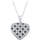 3D Flower of Life Heart Pendant Gemstone Necklace Love Pendulum Healing Reiki Pendant Chain Sacred Geometry Kabbalah Jewelry 925 Sterling Silver 20in.
