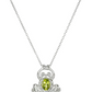 Genuine Peridot Frog Necklace Green Gemstone Pendant Frog Jewelry Gift 925 Sterling Silver Chain 20in.