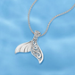 Vintage Whale Tail Tribal Necklace Pendant Whale Fin Beach Ocean Tropical Jewelry Hawaiian Gift 925 Sterling Silver 20in.