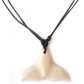 Hand Carved Bone Maori Lucky Whale Tail Necklace Cord Pendant Whale Fin Beach Ocean Tropical Jewelry Hawaiian Gift