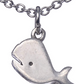 Cute Danity Whale Necklace Small Pendant Whale Beach Ocean Tropical Jewelry Hawaiian Chain Gift 20in.