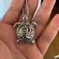 Bali Style Turtle Necklace Pendant Beach Ocean Tropical Sea Turtle Jewelry Hawaiian Chain Gift 925 Sterling Silver 20in.