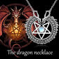 Dragon Moon Star Pentagram Pendant Necklace Wicca Jewelry Celtic Knot Gift 925 Sterling Silver Chain 20in.