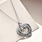 2 Horse Head Pendant Necklace Pony Love Heart Jewelry Celtic Knot Farmer Gift 925 Sterling Silver Chain 20in.