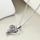 Cute Elephant Pendant Flower Necklace Baby Elephant Love Heart Jewelry Gift 925 Sterling Silver Chain 20in.