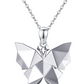 Origami Butterfly Necklace Pendant Butterfly Jewelry Gift 925 Sterling Silver Chain 20in.