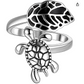 Turtle Ring Sea Turtle Jewelry Hawaiian Leaf Gift Gold Steel Stainless Steel Adjustable Ring