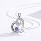 Diamond Heart Sea Turtle Necklace Pendant Turtle Love Jewelry Gift 925 Sterling Silver Chain 20in.