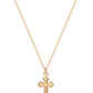 Dainty Small Cute Cross Necklace Pendant Holy Cross Jewelry Hawaiian Gift Gold Tone Brass Chain 20in.