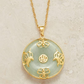 Green Jade Butterfly Necklace Pendant Butterfly Good Fortune Jewelry Lucky Gift 925 Sterling Silver Gold Chain 20in.