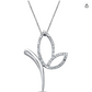 Cute Dragonfly Diamond Necklace Pendant Dragonfly Jewelry Birthday Gift 925 Sterling Silver Chain 20in.