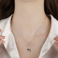 Rose Gold Cat Hanging Necklace Moon Pendant Black Cat Jewelry Birthday Gift 925 Sterling Silver Chain 20in.