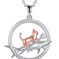Cute Cat Shark Necklace Pendant Cat Shark Jewelry Birthday Gift 925 Sterling Silver Chain 20in.