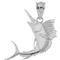 10K Gold Marlin Swordfish Sailfish Pendant Charm Bracelet Sail Fish Sword Fish Jewelry Fisherman Birthday Gift Rose Gold