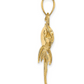 14K Gold Marlin Swordfish Pendant Sailfish Charm Bracelet Sail Fish Sword Fish Jewelry Fisherman Birthday Gift